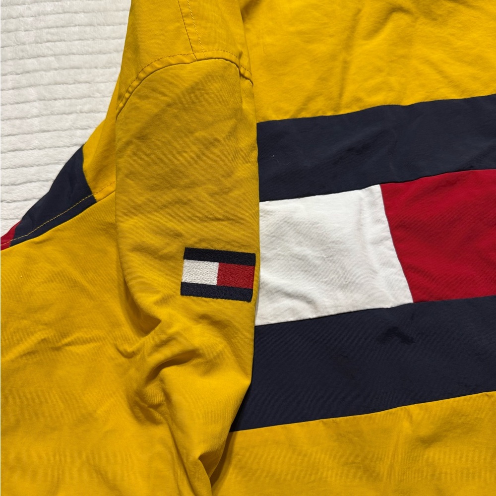 Tommy Hilfiger Yellow Windbreaker with Tricolor Stripe - Picture 8 of 10